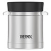 Thermos Stainless Steel Food Jar w/Micro Container, 12oz., Stainless Steel/Black TS3200TRI6