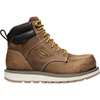 Keen Size 12 Men's 6 in Work Boot Carbon Fiber Safety Shoes, Brown 1023222