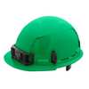 Milwaukee Tool Front Brim Green Front Brim Vented Hard Hat w/6pt Ratcheting Suspension - Type 1, Class C 48-73-1226