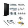 Triton Products 24 In. W x 48 In. H x 1/4 In. D Black ABS Textured Pegboard with 36 pc. DuraHook Assortment DB-36BKH-Kit