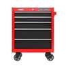 Craftsman S2000 Rolling Tool Cabinet, 5 Drawer, Black/Red, Steel, 26 in W x 18 in D x 34 in H CMST98264RB