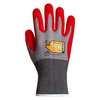 Tenactiv Work Gloves, Nitrile, XL, Red/Gray, PR S18WTFN-10