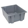 Quantum Storage Systems Stack & Nest Container, Gray, Polyethylene, 23 1/2 in L, 19 1/2 in W, 10 in H SNT225GY