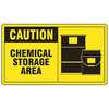Accuform Safety Label, 3 1/2 in H, 5 in W, Vinyl, Horizontal Rectangle, English, LCPG602VSP LCPG602VSP