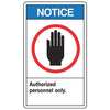 Accuform Safety Label, 5 in Height, 3 1/2 in Width, Vinyl, Vertical Rectangle, English LADM800VSP