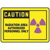 Accuform Safety Label, 3 1/2 in H, 5 in W, Vinyl, Horizontal Rectangle, LRAD608VSP LRAD608VSP