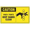 Accuform Safety Label, 3 1/2 in Height, 5 in Width, Vinyl, Horizontal Rectangle, English LEQM613VSP