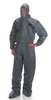 Lakeland Hooded Chemical Resistant Coveralls, Gray, Pyrolon CRFR, Zipper LS51150-XL