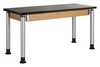 Diversified Spaces Rectangle Science Lab Table, 54" W, 26" L, 39" H, ChemGuard Laminate Top, black P7202BK