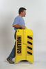 Eagle Mfg Leg Frame Barricade, Yellow, 42" H, 24" W, Polyethylene, 42" H, 24" L, 24" W, Yellow 1820NS