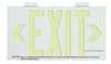 Zoro Select Exit Sign, English, 15-7/8" W, 8-5/8" H, Plastic, Red GRAN1382