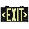 Zoro Select Exit Sign, 8 3/4 in x 15 3/8 in, Plastic GRAN1393