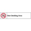 Electromark No Smoking Sign, 1 3/4 in Height, 9 in Width, Vinyl, English S337A