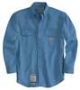 Carhartt Carhartt Flame Resistant Collared Shirt, Blue, Cotton/Nylon, 3XL FRS160-MBL 3XL REG