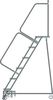 Ballymore 93 in H Steel Rolling Ladder, 6 Steps, 450 lb Load Capacity WA063214X