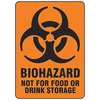 Brady Biohazard Warning Label, 5 in Height, 3 1/2 in English 31262LS