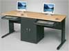 Mooreco Workstation Desk, 24" D, 72" W, 29" H, Teak, PVC 89844
