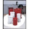 Rubbermaid Commercial 12 gal Square Step Can, Red, 14 1/4 in Dia, Step-On, Steel, Rigid Plastic FGST12EPLRD