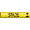 Brady Pipe Markr, Nitric Acid, Y, 2-1/2to3-7/8 In 4247-C
