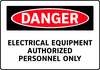 Electromark Danger Sign, 7 in Height, 10 in Width, Aluminum, English S146FA