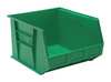 Quantum Storage Systems 75 lb Hang & Stack Storage Bin, Polypropylene, 16 1/2 in W, 11 in H, 18 in L, Green QUS270GN