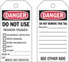 Brady Danger Tag, 5-3/4 x 3 In, Hd Polyest, PK10 86414