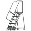 Ballymore 83 in H Steel Rolling Ladder, 5 Steps, 450 lb Load Capacity WA053214G