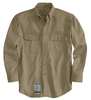 Carhartt Carhartt Flame Resistant Collared Shirt, Khaki, Cotton/Nylon, 2XL FRS160-KHI XXL REG