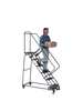 Ballymore 113 in H Steel Rolling Ladder, 8 Steps, 450 lb Load Capacity WA-SW-082414PSU