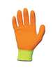 Showa Natural Rubber Latex Hi-Vis Coated Gloves, Palm Coverage, Orange/Yellow, M, PR 317M-08