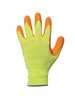 Showa Natural Rubber Latex Hi-Vis Coated Gloves, Palm Coverage, Orange/Yellow, L, PR 317L-09