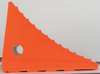 Checkers 6-1/4 in. Urethane Wheel Chock in Orange UC1700