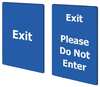 Tensabarrier EXIT PLEASE DO NOT ENTER BLUE SIGN-BRAC-0711-250-23-V-S03