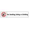 Electromark No Smoking Sign, 1 3/4 in Height, 9 in Width, Vinyl, English S338M