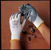Ansell Polyurethane Coated Gloves, Palm Coverage, Black, 10, PR 11-600