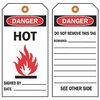 Brady Notice Tag, 7 x 4 In, Bk and Bl/Wht, PK10 86478