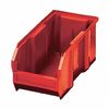 Quantum Storage Systems 60 lb Hang & Stack Storage Bin, Polypropylene, 8 1/4 in W, 7 in H, Red, 14 3/4 in L QUS240RD