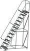 Ballymore 153 in H Steel Rolling Ladder, 12 Steps, 450 lb Load Capacity 123214X