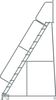 Ballymore 153 in H Steel Rolling Ladder, 12 Steps, 450 lb Load Capacity 123214X