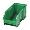 Quantum Storage Systems 60 lb Hang & Stack Storage Bin, Polypropylene, 8 1/4 in W, 7 in H, Green, 14 3/4 in L QUS240GN