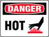 Electromark Danger Sign, 10 in Height, 14 in Width, English 24323