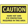 Electromark Caution Sign, 7 in Height, 10 in Width, Aluminum, English S115FA