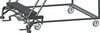 Ballymore 93 in H Steel Rolling Ladder, 6 Steps, 450 lb Load Capacity 063214XSU