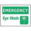 Electromark Eye Wash Sign, 7 in Height, 10 in Width, Aluminum, English Y623712