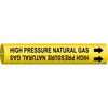 Brady Pipe Marker, High Pressure Natural Gas, Y, 4194-B 4194-B