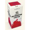 Sp Scienceware 48 gal Flat Trash Can Lid, 12 1/2 in W/Dia, Red, polypropylene, 1 Openings F13204-0000