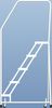Ballymore 77 1/2 in H Aluminum Rolling Ladder, 5 Steps, 350 lb Load Capacity A5SH30 RIBBD