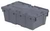 Orbis Gray Attached Lid Container, Plastic, Metal Hinge FP075 Gray