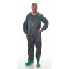 Lakeland Collared Chemical-Resistant FR Coveralls, 6 PK, Gray, Pyrolon, Zipper 51110-MD