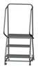 Ballymore 58 1/2 in H Steel Rolling Ladder, 3 Steps, 450 lb Load Capacity H326PSU